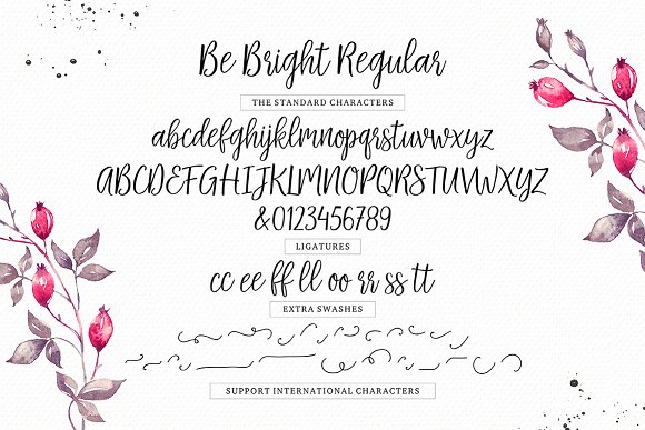 Be Bright Swashes Font preview